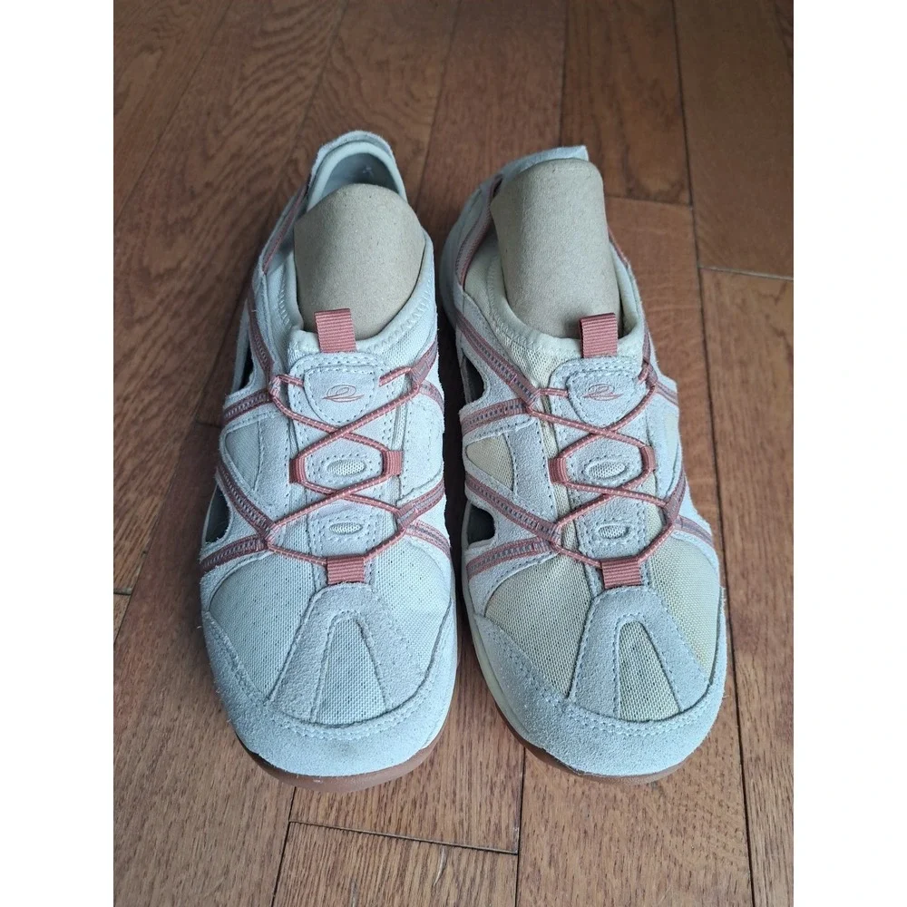 Easy Spirit Women's Beige Athletic Sandals Sneakers Slip-On Loafers Bungee 9.5
